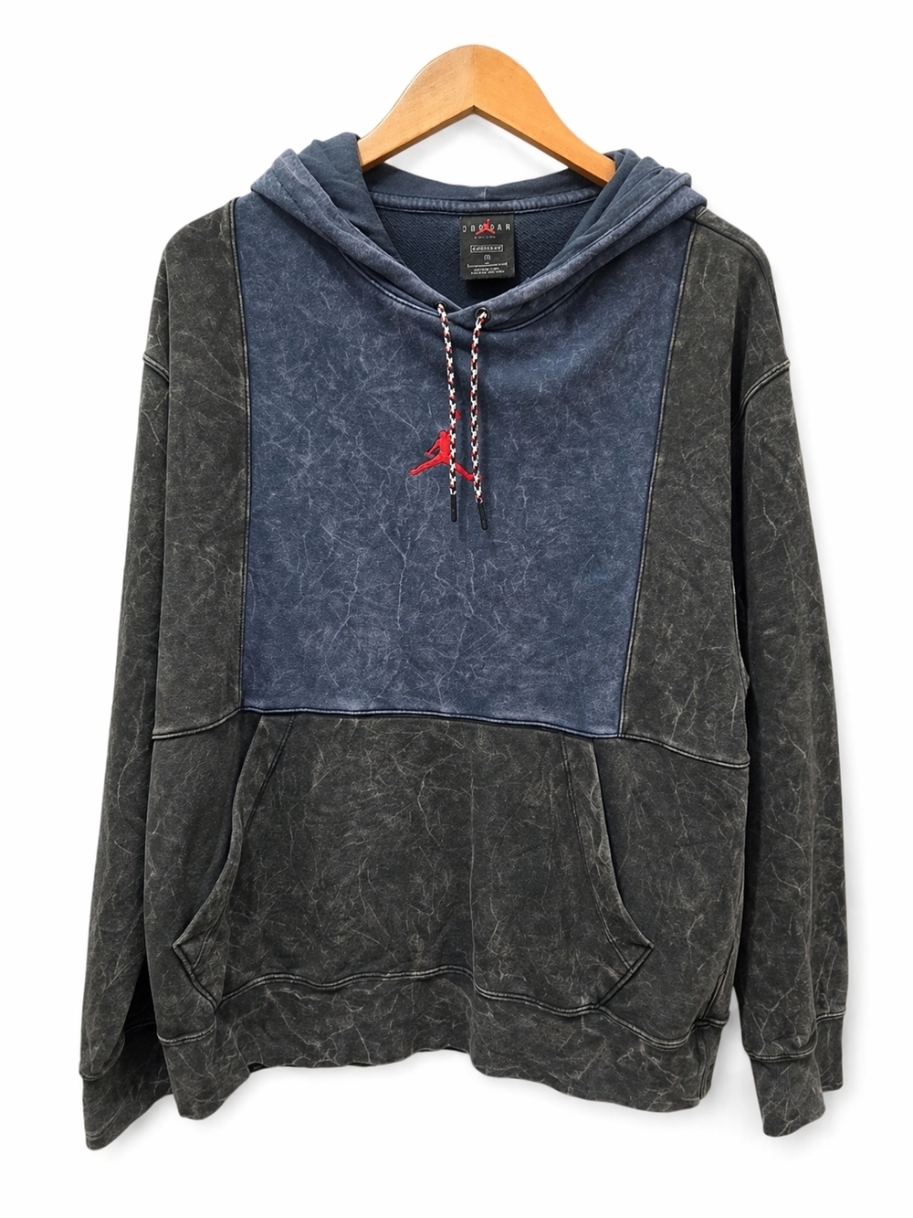 Nike Air Jordan Vintage Wash Hoodie Size Large | Graphic Swoosh Pullover Hoodie - Picture 2 of 9